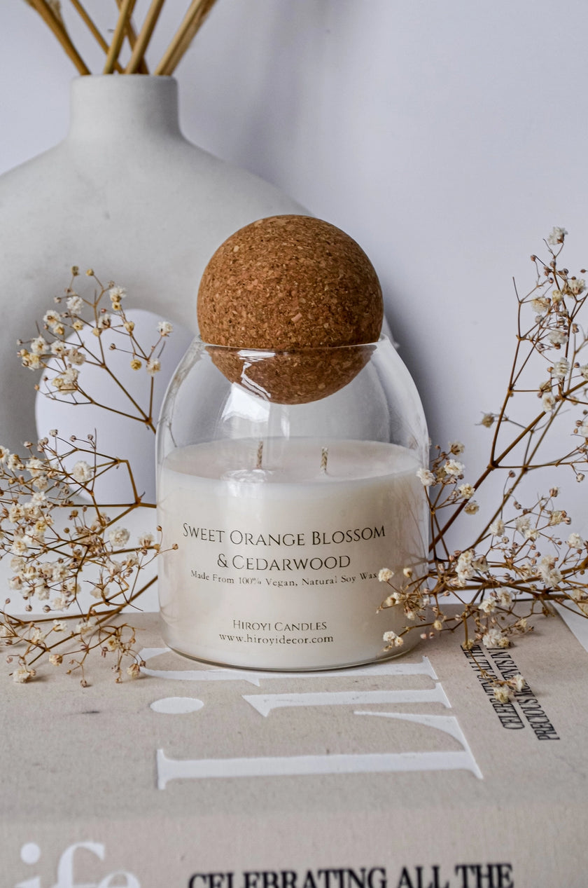 Designer Glass with Ball Cover Scented Candle