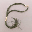 Adjustable Leather Necklace with Metal Beads