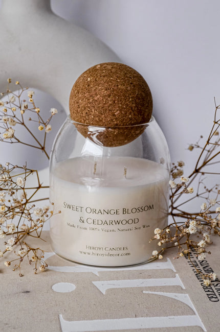 Designer Glass with Ball Cover Scented Candle