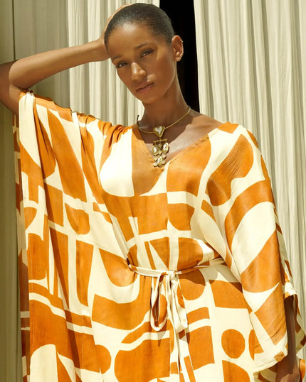Akara - EcoVero Satin Classic Kaftan - New Arrival