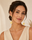 Monder Brushed Gold Stainless Steel Dangle Earrings