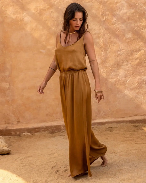 Sahara Sunset -EcoVero Satin Pants
