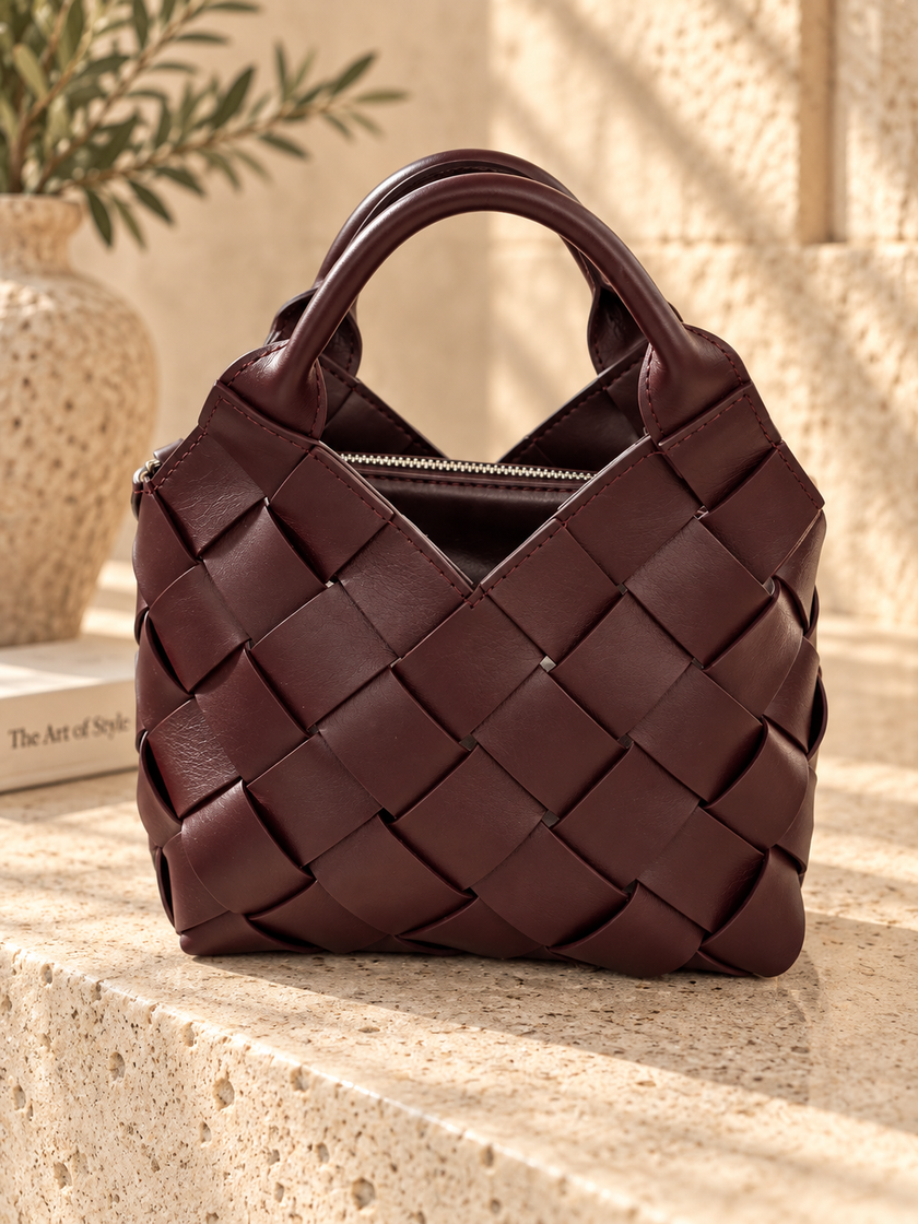 The Siena Woven Leather Bag - Small
