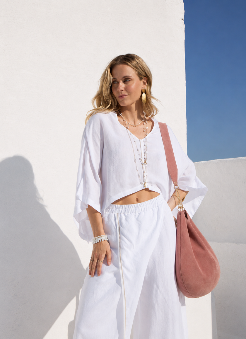 Soft Suede Bag  in Terracotta Pink
