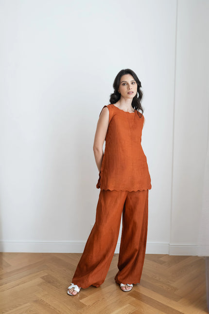 The Scallop Set - 100% Organic Linen