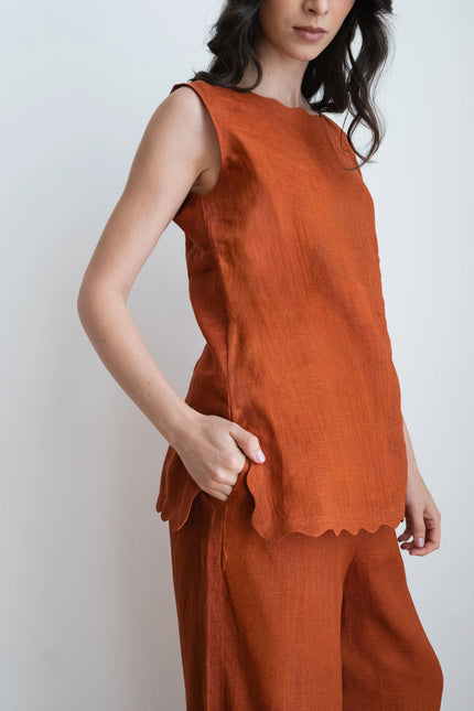 The Scallop Set - 100% Organic Linen