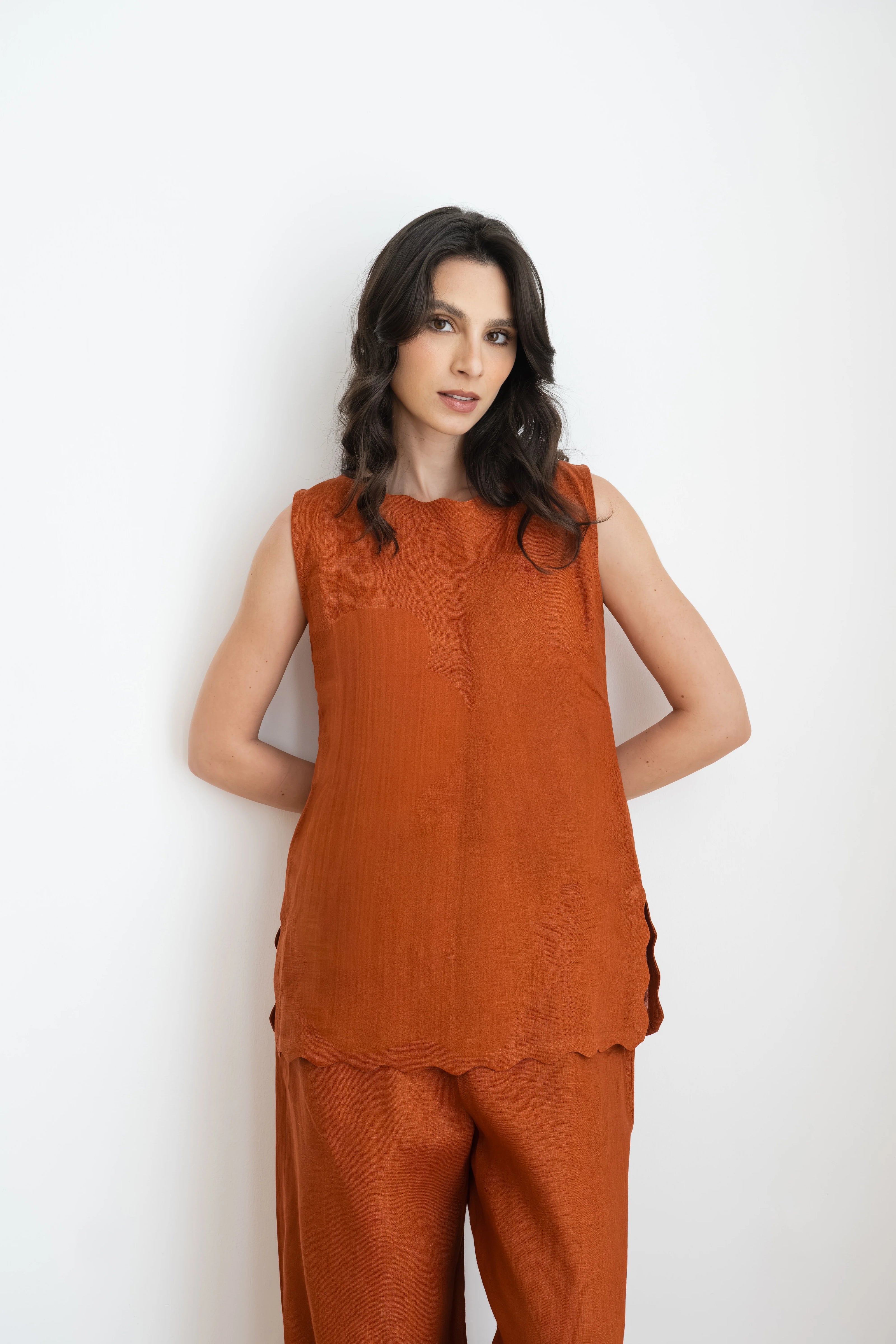 The Scallop Set - 100% Organic Linen