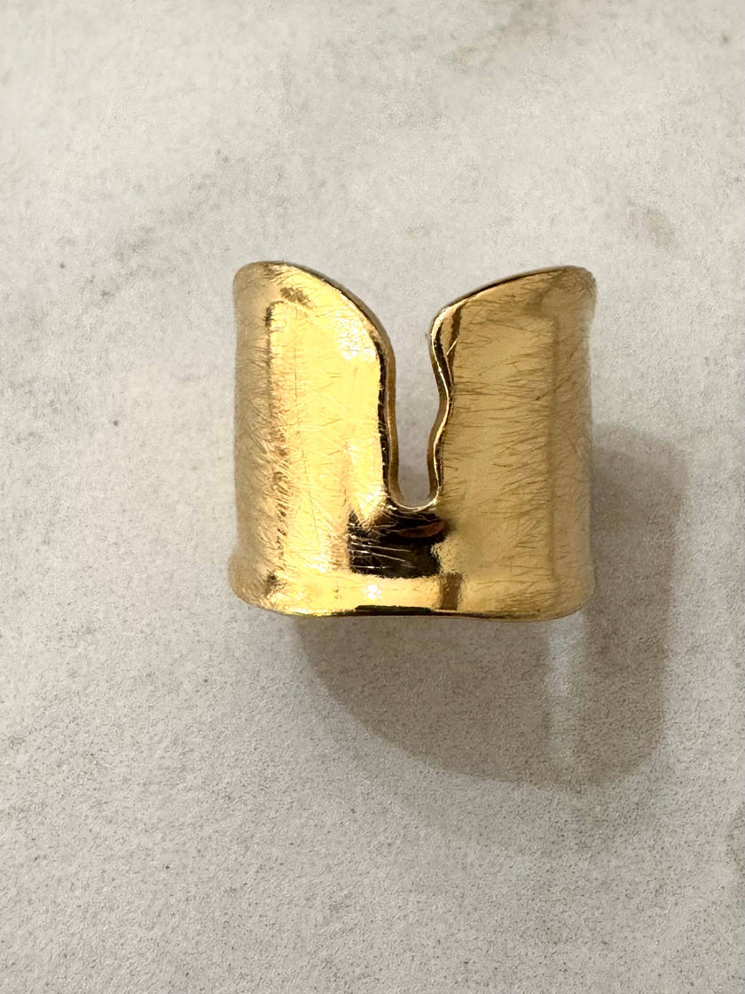 Noguchi Brushed Stainless Steel Ring 