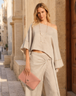 Symmetria Leather Clutch - Bag