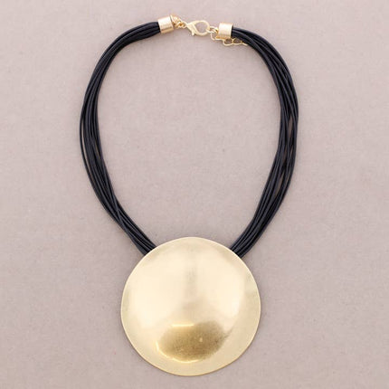 Metal Medallion Pendant Necklace