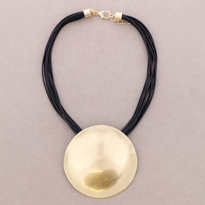 Metal Medallion Pendant Necklace