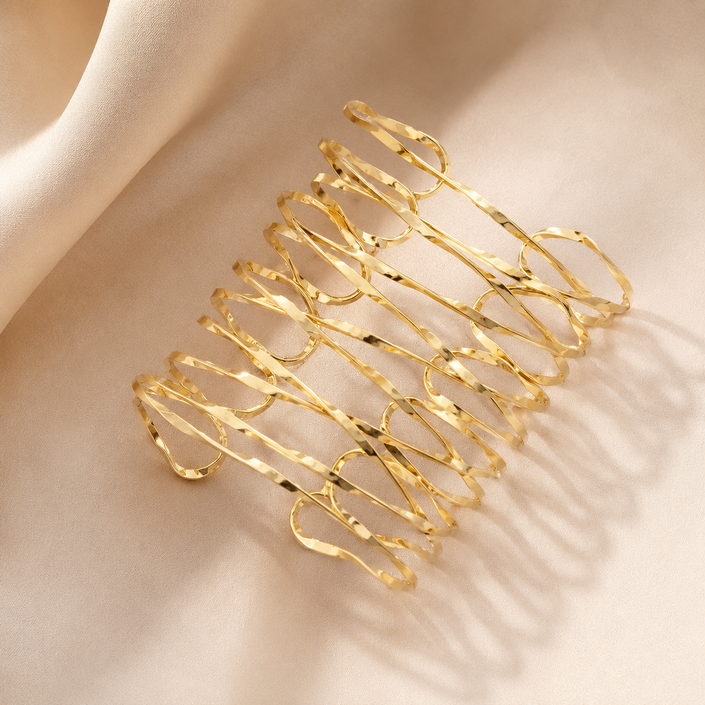 Lumiere | Adjustable Stainless Steel Intertwined Bracelet
