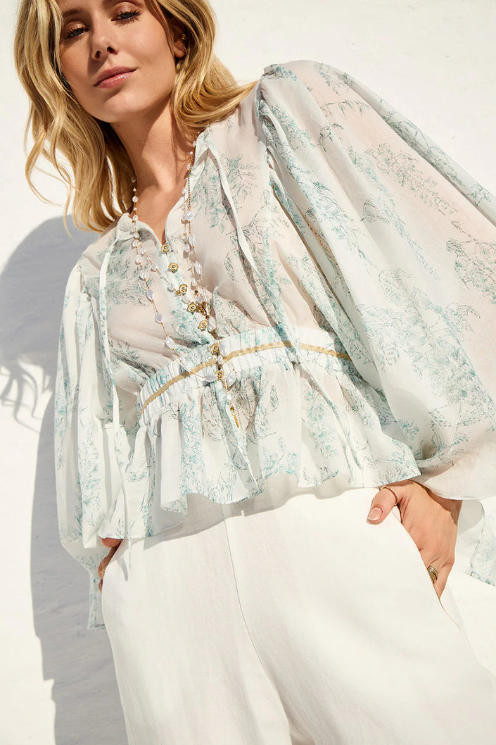 Floral  Noon Sun Blouse