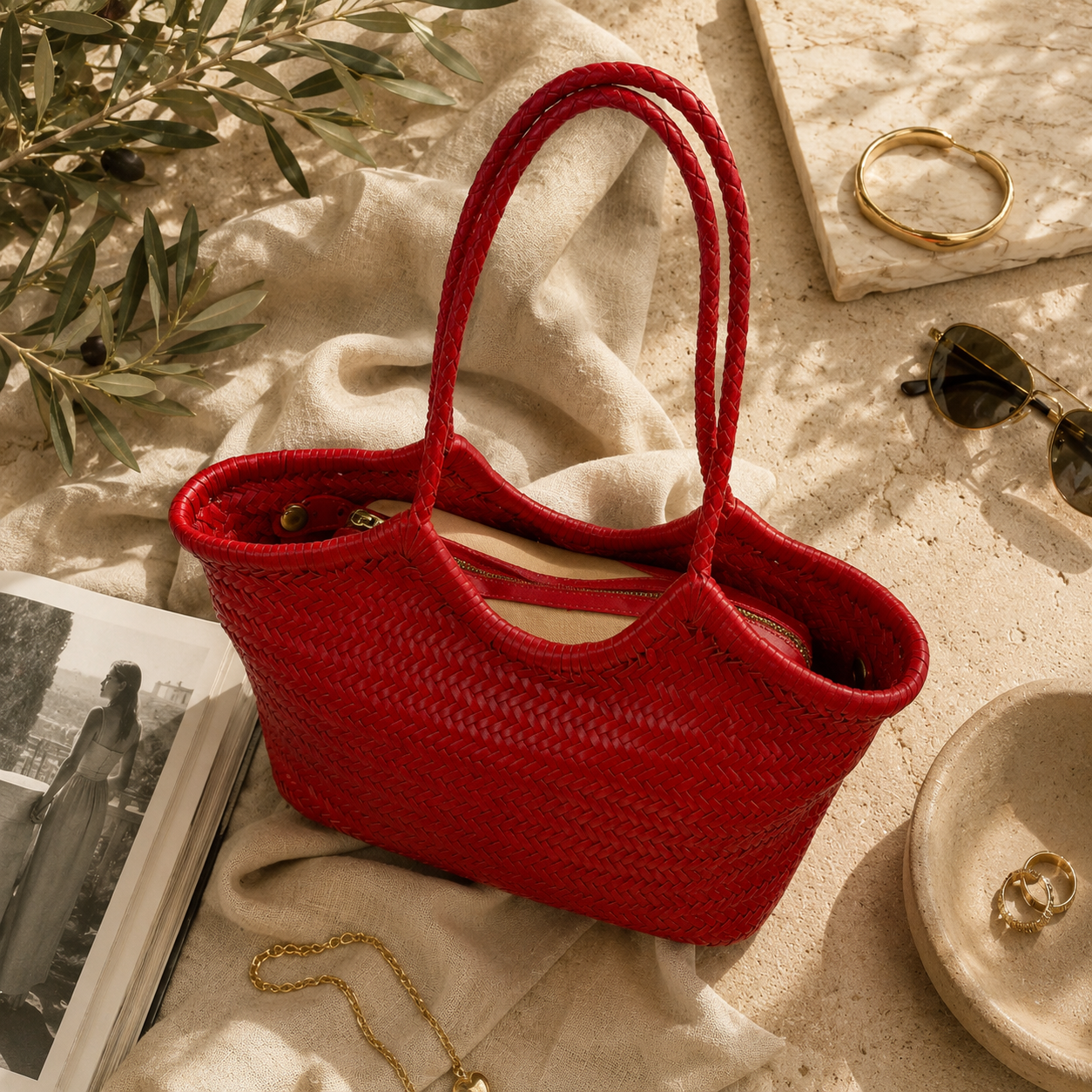 Florence | Hand Woven Real Leather Bag