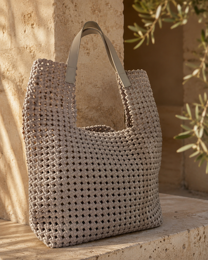 Portofino Pearl | Hand Woven Real Leather Bag