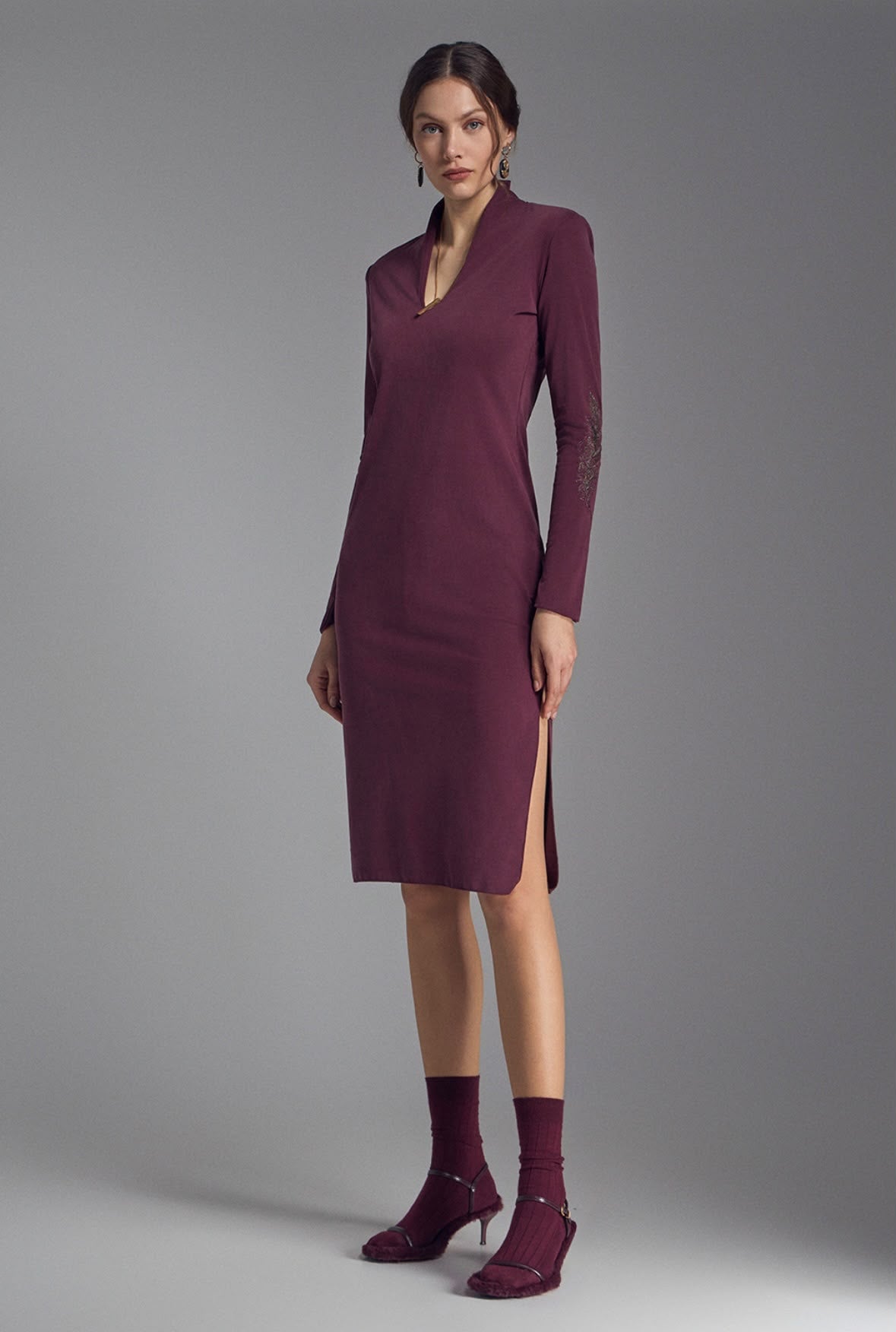 Pappardelle Burgundy | Dress