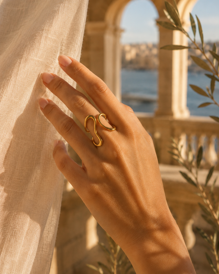 Wavy | Adjustable Stainless Steel Ring