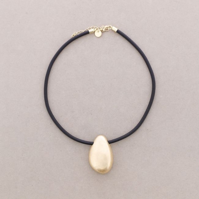 Solaris | Gold Metal Teardrop Pendant Choker