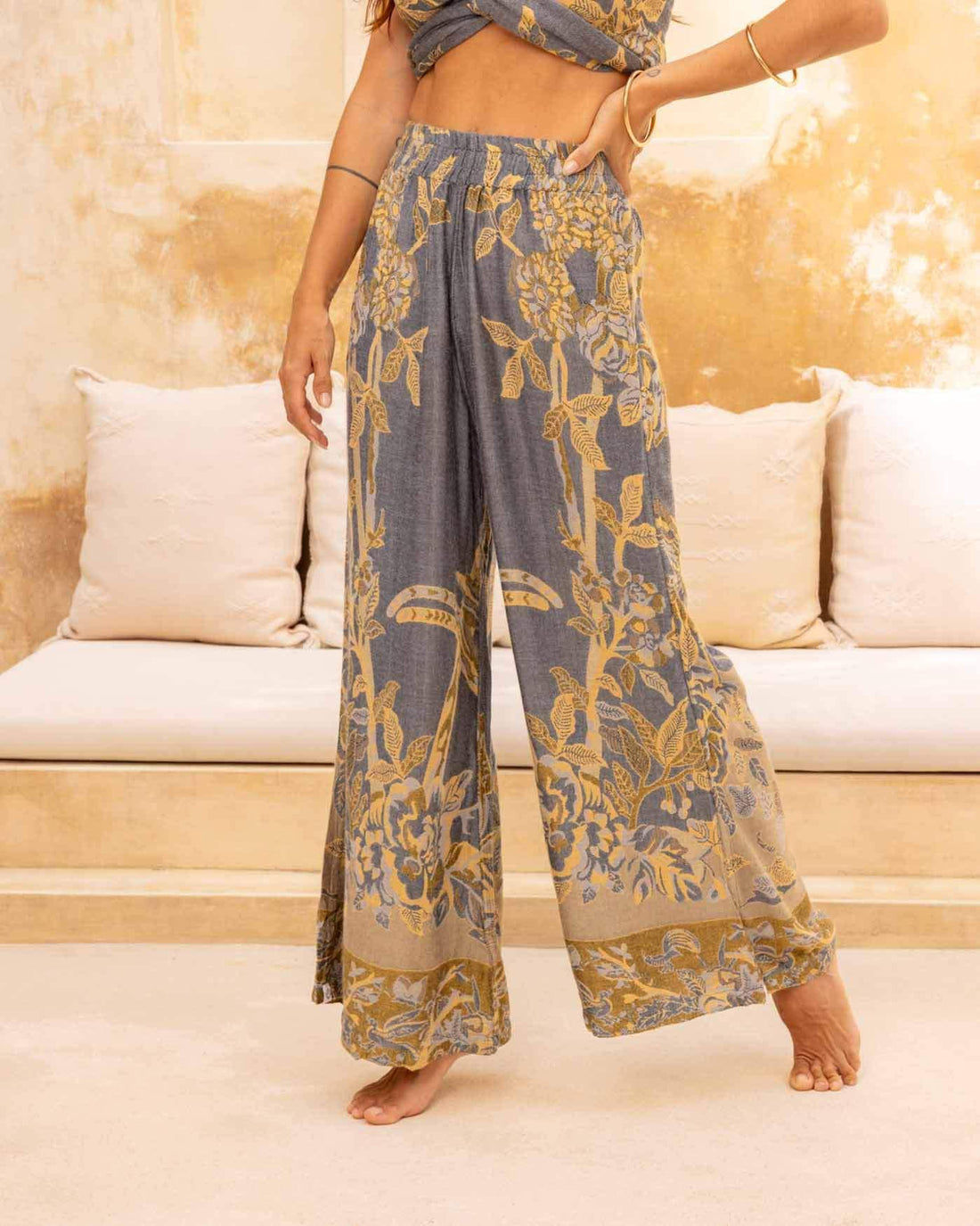 Forget Me Not - EcoVero Reversible Pants - New Arrival