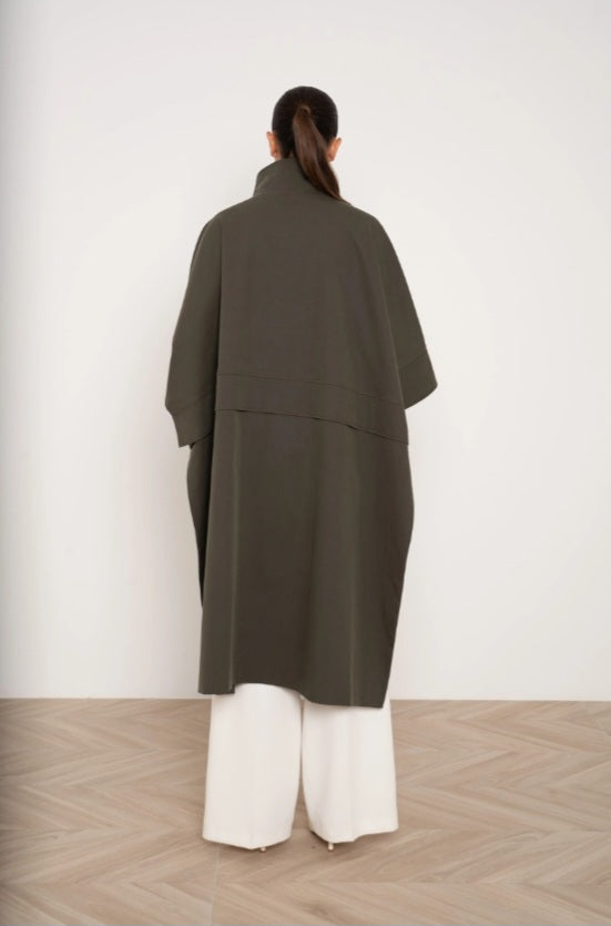 Élodie Kaki Foncé | Cape Coat