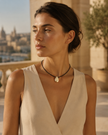 Solaris | Gold Metal Teardrop Pendant Choker