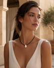Solaris | Gold Metal Teardrop Pendant Choker