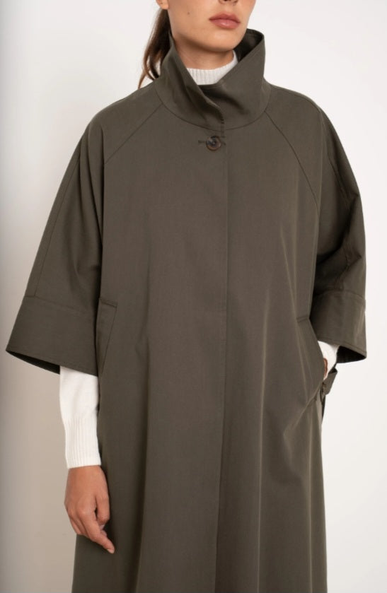 Élodie Kaki Foncé | Cape Coat