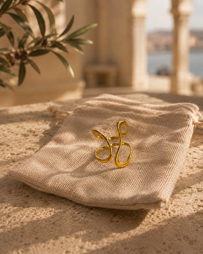 Wavy | Adjustable Stainless Steel Ring