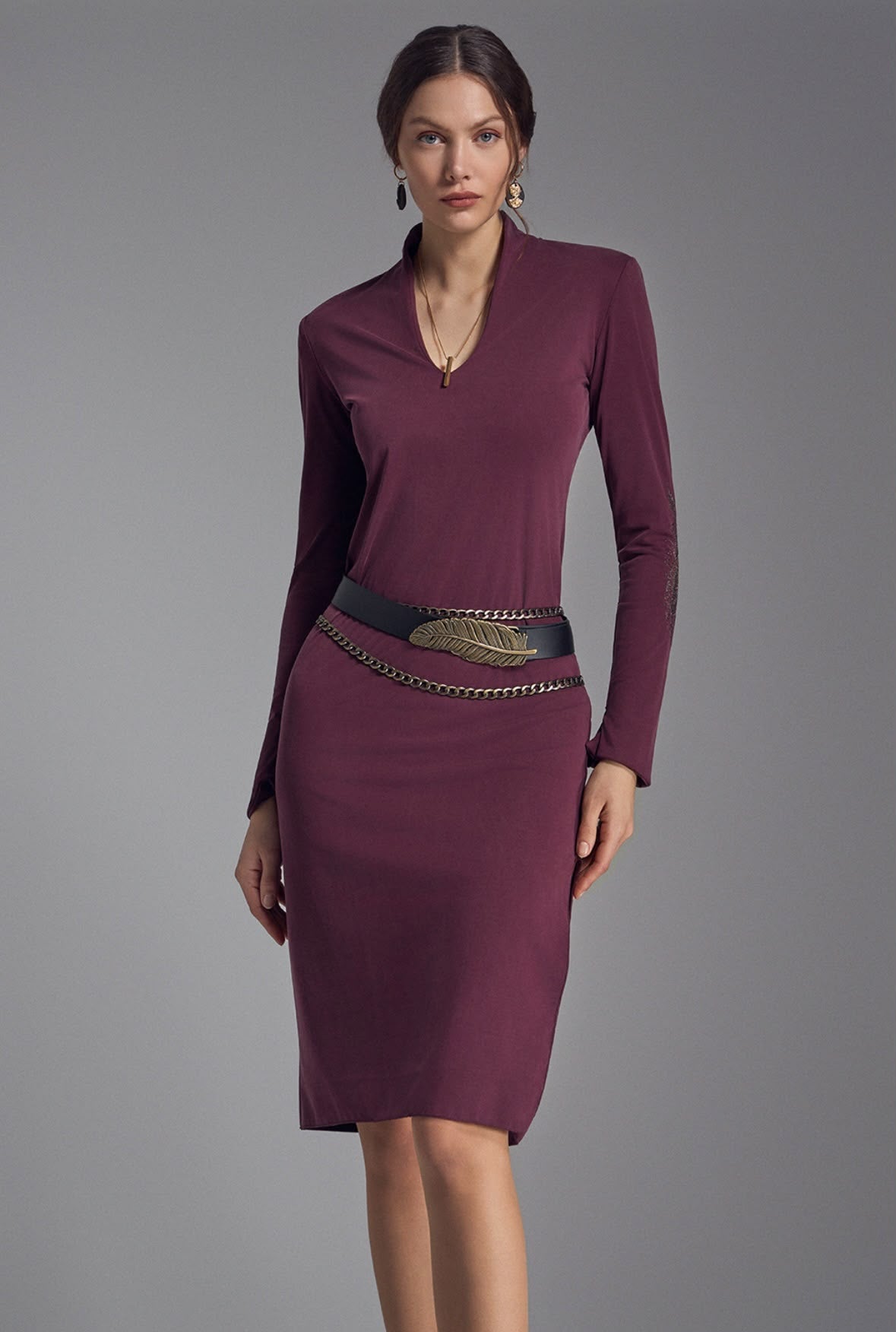 Pappardelle Burgundy | Dress