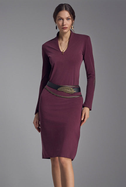 Pappardelle Burgundy | Dress