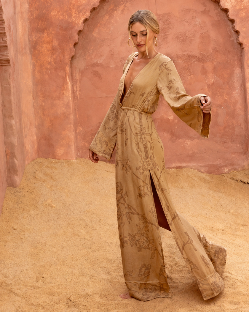Secrets of the Sands | Reversible Modal Maxi Dress