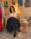 Pioggia Bleu | Waterproof Midi Skirt