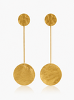 Monder Brushed Gold Stainless Steel Dangle Earrings