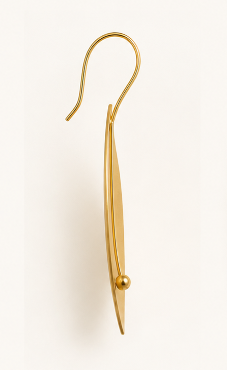 Orelha Brushed Stainless Steel Earrings