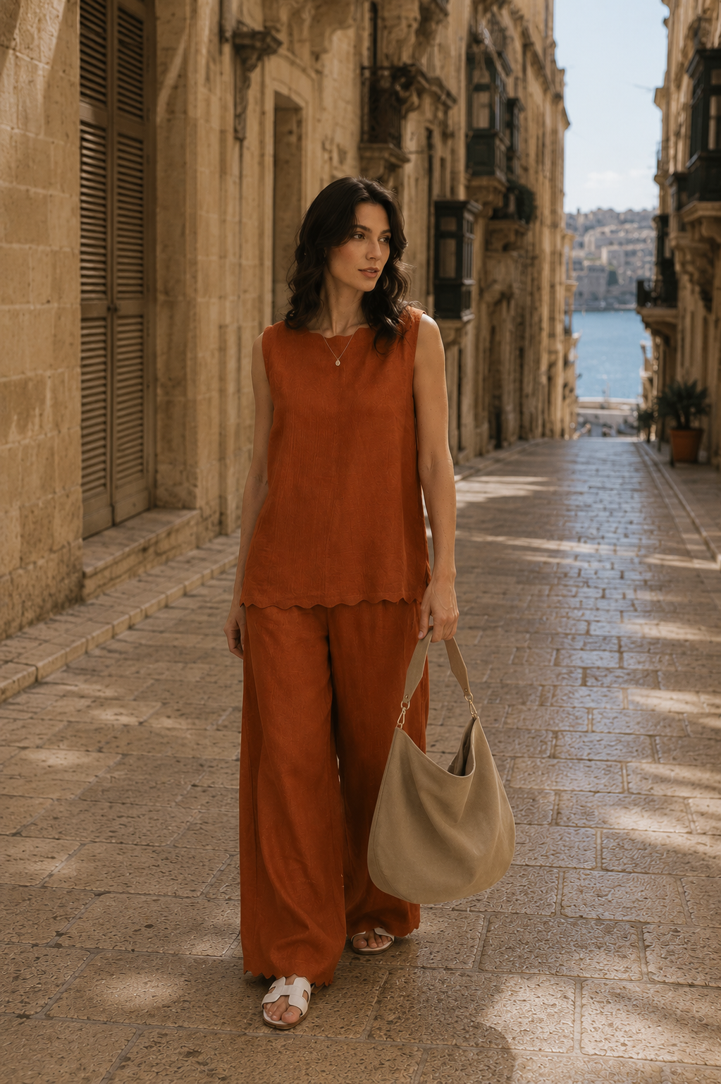 The Scallop Set - 100% Organic Linen